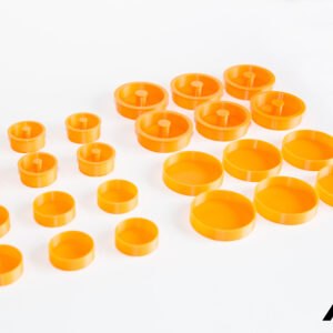 24-Pack High-Visibility Orange 1.25" / 2" Telescope Dust Caps