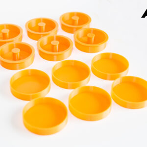 12-Pack High-Visibility Orange 2" Telescope Dust Caps